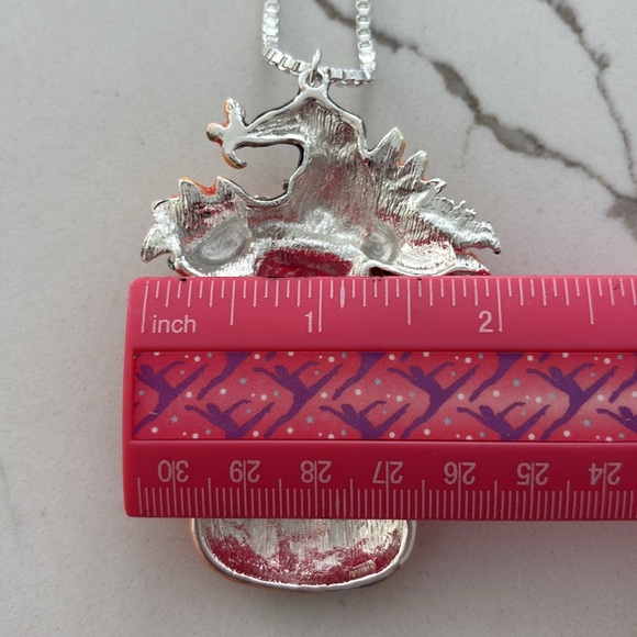 Kirks Folly Whimsical Witchy Owl On Pumpkin Silver Tone Adjustable Necklace - Picture 12 of 14